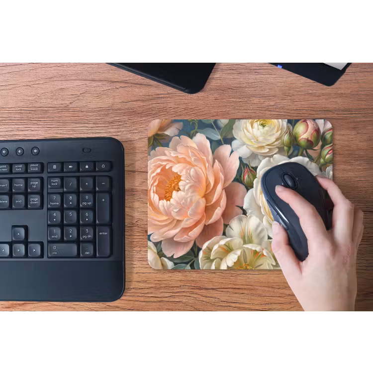 Bloemen - Boeket - Natuur - Klassiek - Kleurrijk muismat rubber klein -toetsenbord