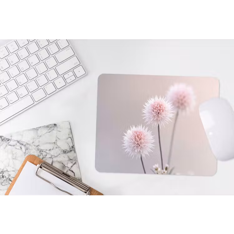 Bloemen - Bollen - Roze muismat rubber klein -witbureau