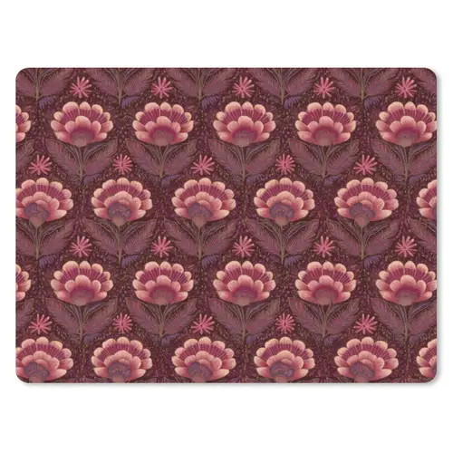 Bloemen - Waaier - Paars muismat rubber klein 262 -3d