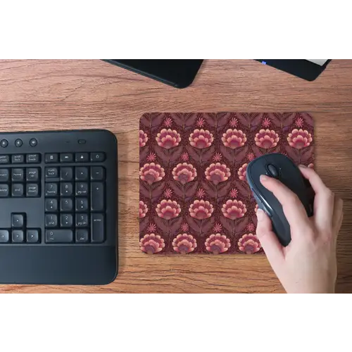 Bloemen - Waaier - Paars muismat rubber klein 262 -toetsenbord