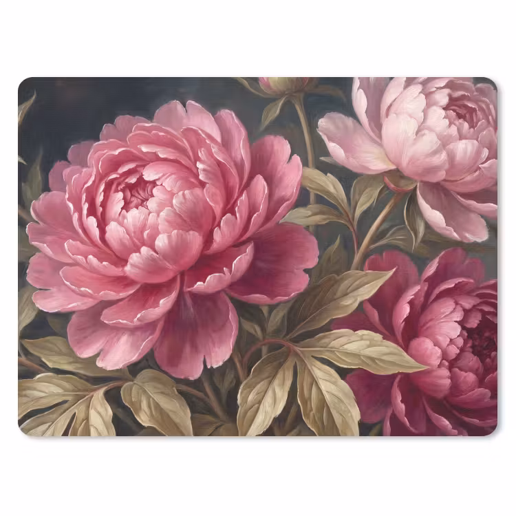 Bloemen - Roze - Klassiek - Natuur muismat rubber klein -3d