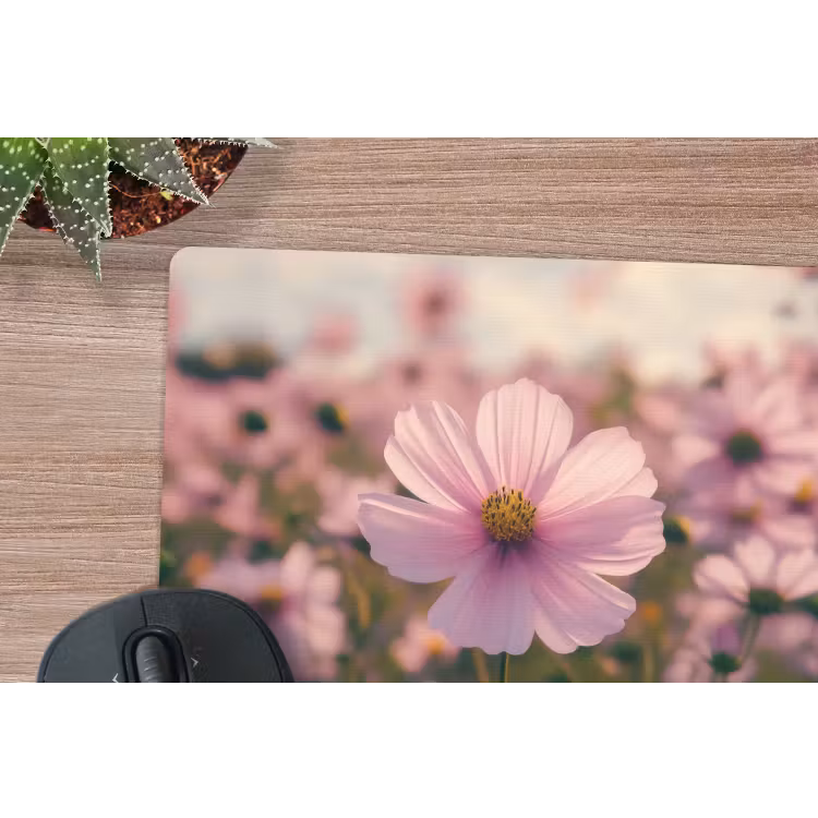 Bloemen - Paars - Wazig muismat rubber klein -closeup
