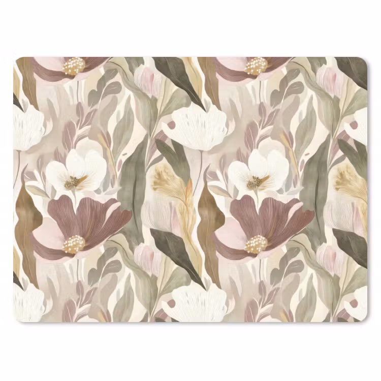 Bloemen - Aquarel - Kleurrijk muismat rubber klein 262 -3d