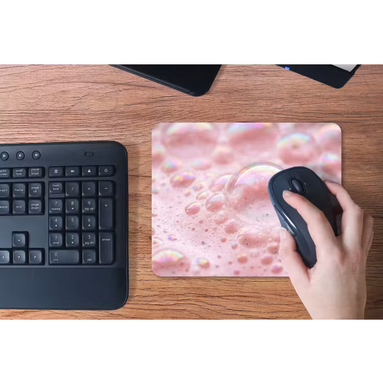 Schuim - Structuur - Roze muismat rubber klein -toetsenbord
