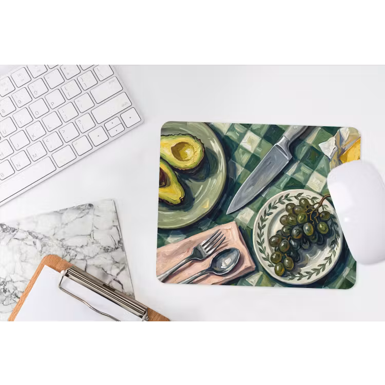 Eten - Ontbijt - Tafel - Modern - Groen muismat rubber klein -witbureau