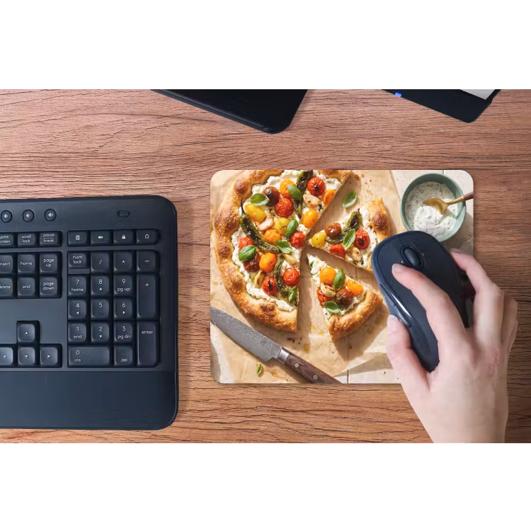 Eten - Tomaten - Basilicum - Maaltijd - Vers muismat rubber klein -toetsenbord
