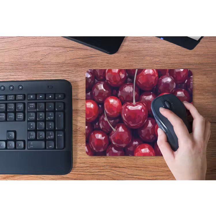 Fruit - Kersen - Eten - Modern - Rood muismat rubber klein -toetsenbord