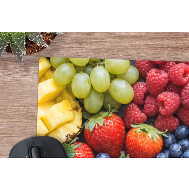 Fruit - Vers - Kleurrijk - Eten muismat rubber klein -closeup
