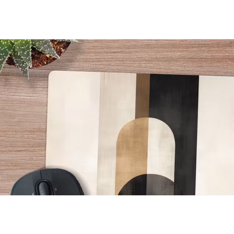 Geometrische - Vormen - Wit muismat rubber klein -closeup