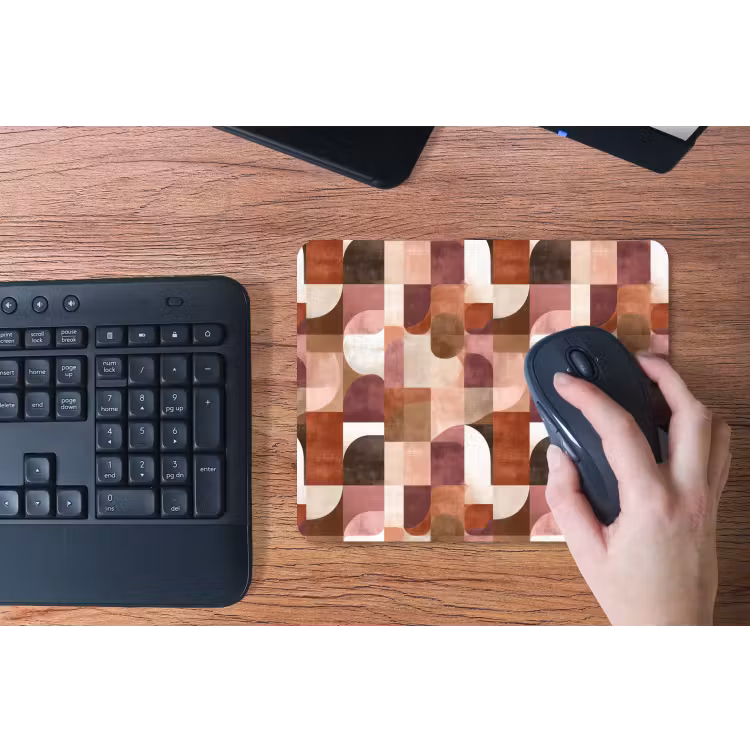 Geometrie - Modern - Retro muismat rubber klein 262 -toetsenbord
