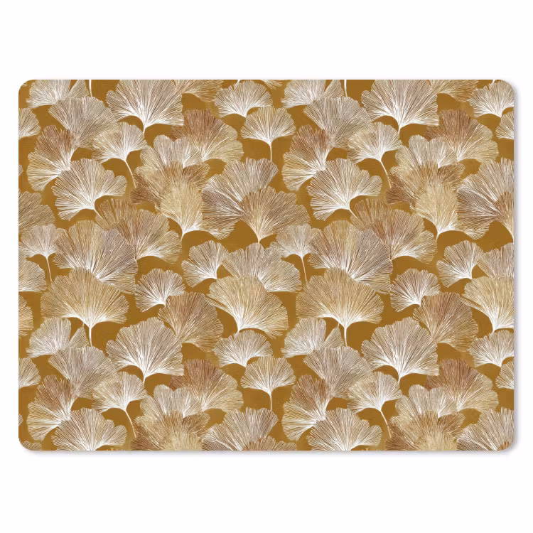 Ginkgo - Bladeren - Goud muismat rubber klein 262 -3d