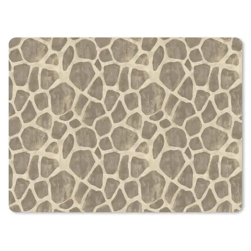 Giraf - Patroon - Beige - Bruin muismat rubber klein 262 -3d