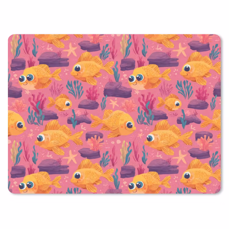 Goudvissen - Koraal - Kleurrijk muismat rubber klein 262 -3d