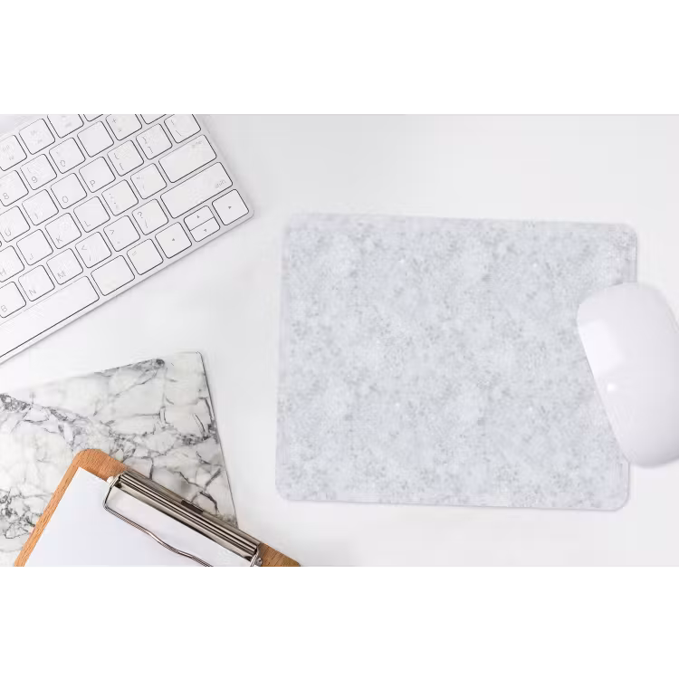 Grijs - Terrazzo-effect - Beton muismat rubber klein 262 -witbureau
