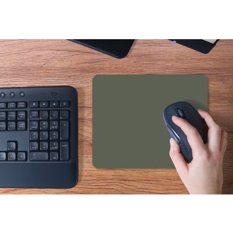 Groen - Olijf - Kleur - Groene - Kleuren - Effen - Olijfgroen muismat rubber klein 262 -toetsenbord