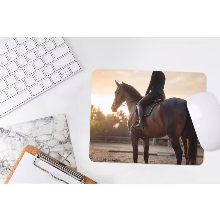 Harmonie - Ruiter - Zon muismat rubber klein -witbureau