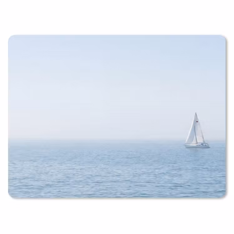 Horizon - Zeilboot - Zee muismat rubber klein -3d