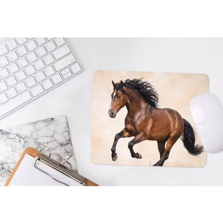 Paard - Galop - Energie muismat rubber klein -witbureau