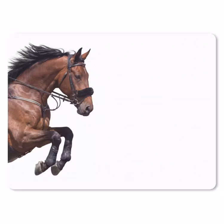 Paard - Springen - Modern muismat rubber klein -3d
