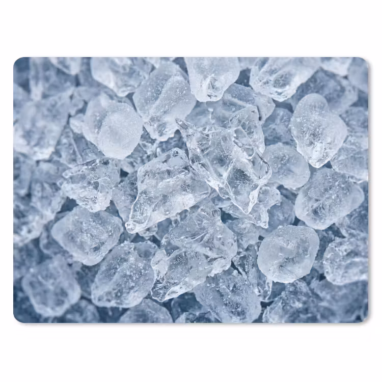 Ijsblokjes - Water - Blauw muismat rubber klein -3d