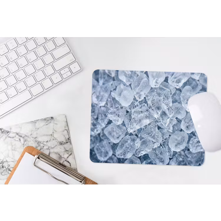Ijsblokjes - Water - Blauw muismat rubber klein -witbureau