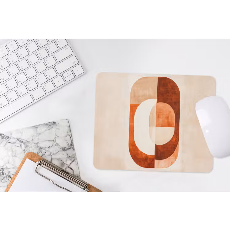 Illustratie - Abstract - Vormen - Rood muismat rubber klein -witbureau
