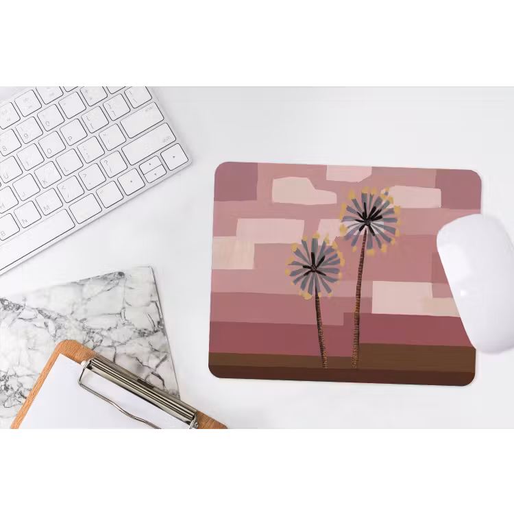Illustratie - Bloemen - Vlakken - Abstract muismat rubber klein -witbureau
