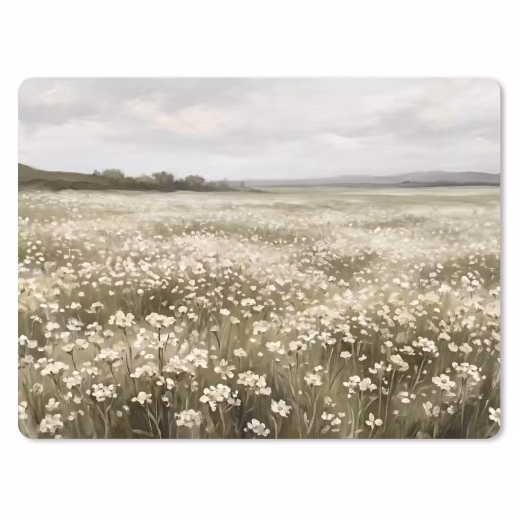 Illustratie - Landschap - Wit muismat rubber klein -3d