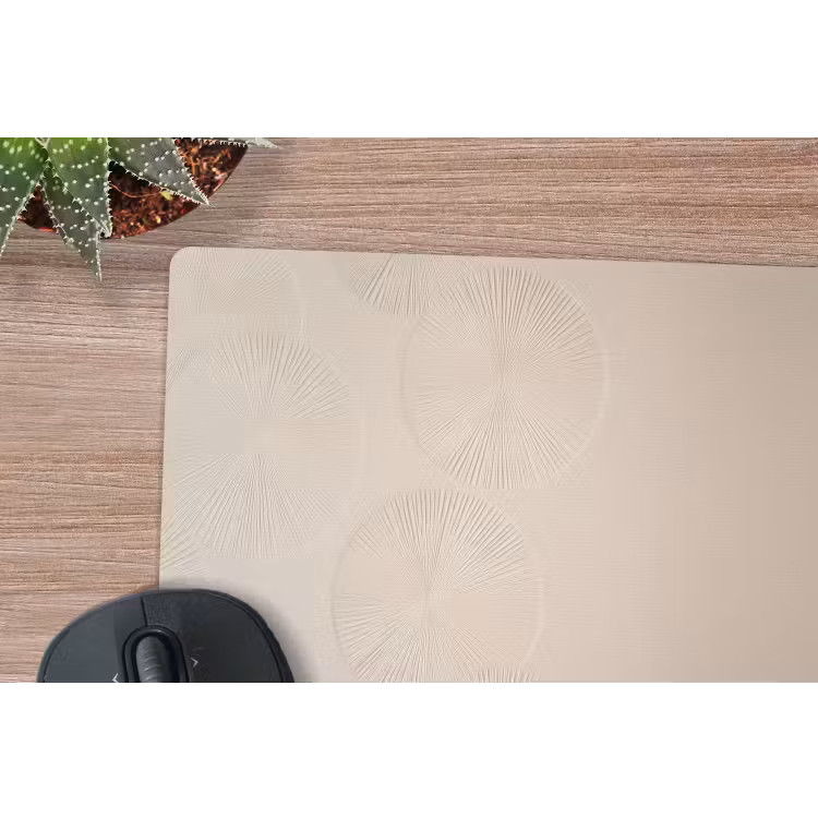 Japandi - Beige - Modern muismat rubber klein -closeup