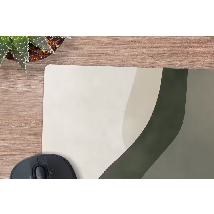 Japandi - Groen - Abstract - Modern muismat rubber klein -closeup