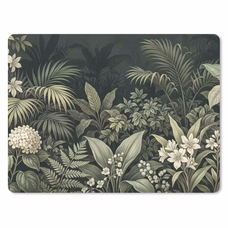Jungle - Bladeren - Botanisch - Groen muismat rubber klein -3d
