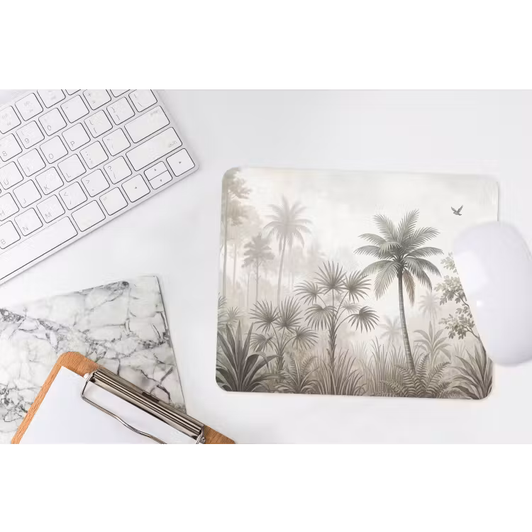 Jungle - Palmbomen - Natuur muismat rubber klein -witbureau