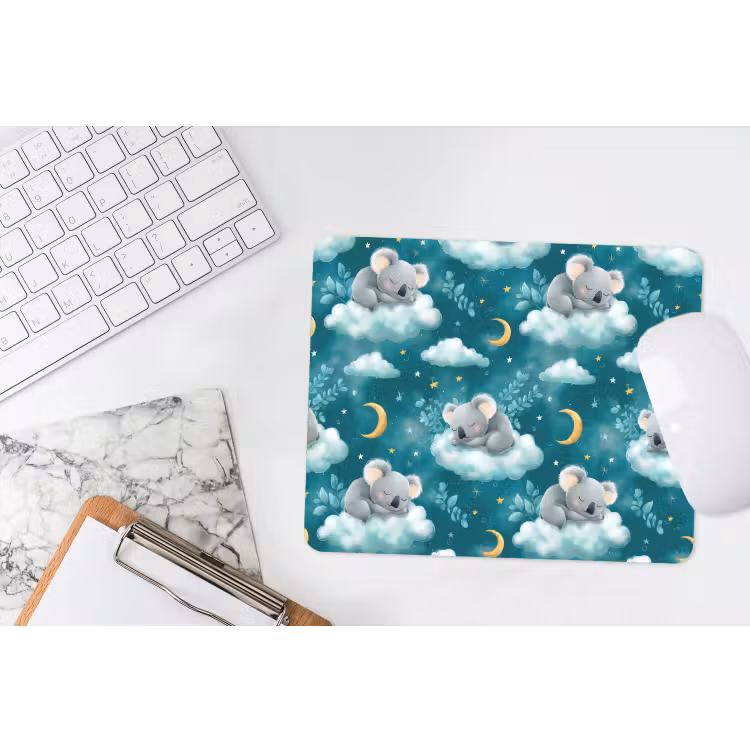 Koala's - Betoverend - Blauw muismat rubber klein 262 -witbureau