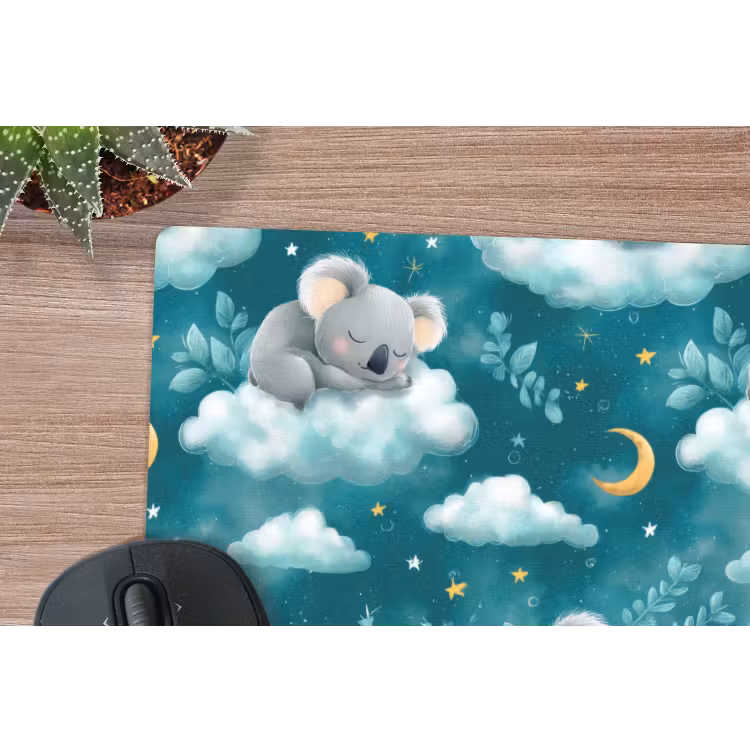 Koala's - Betoverend - Blauw muismat rubber klein 262 -closeup