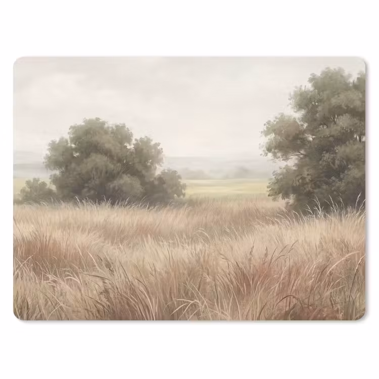 Landschap - Minimalistisch - Beige muismat rubber klein -3d