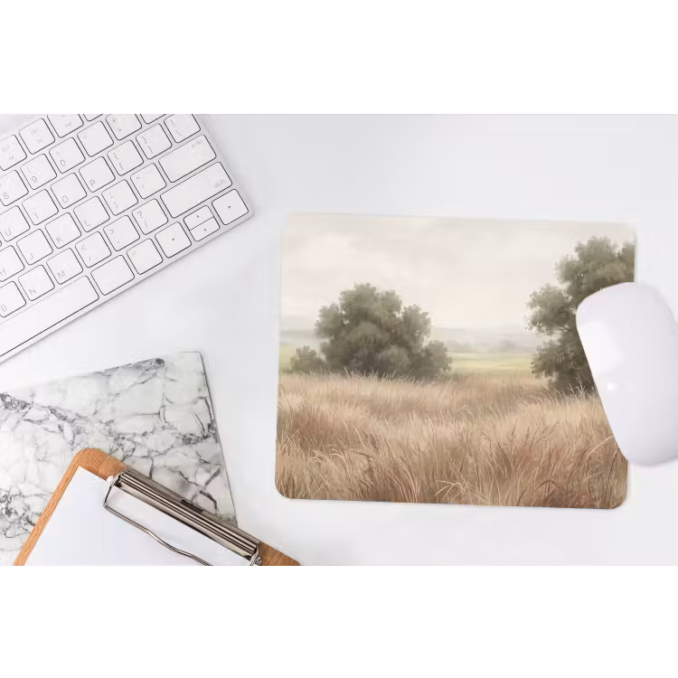 Landschap - Minimalistisch - Beige muismat rubber klein -witbureau