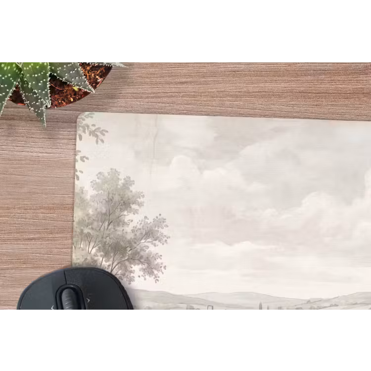 Landschap - Water - Natuur - Sepia muismat rubber klein -closeup