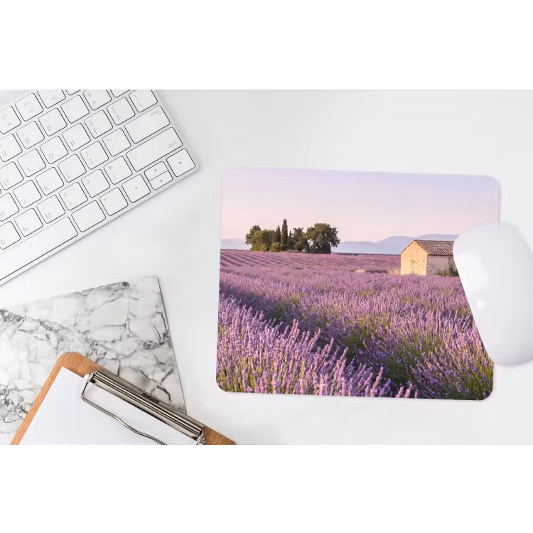 Lavendel - Landschap - Sereen - Paars muismat rubber klein -witbureau