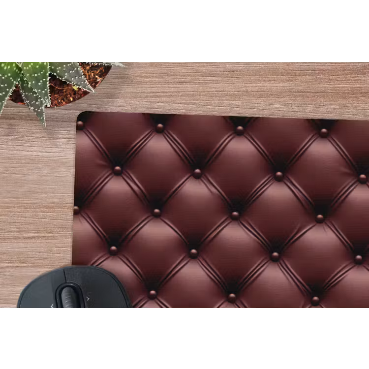 Leer - Patroon - Bordeaux muismat rubber klein 262 -closeup