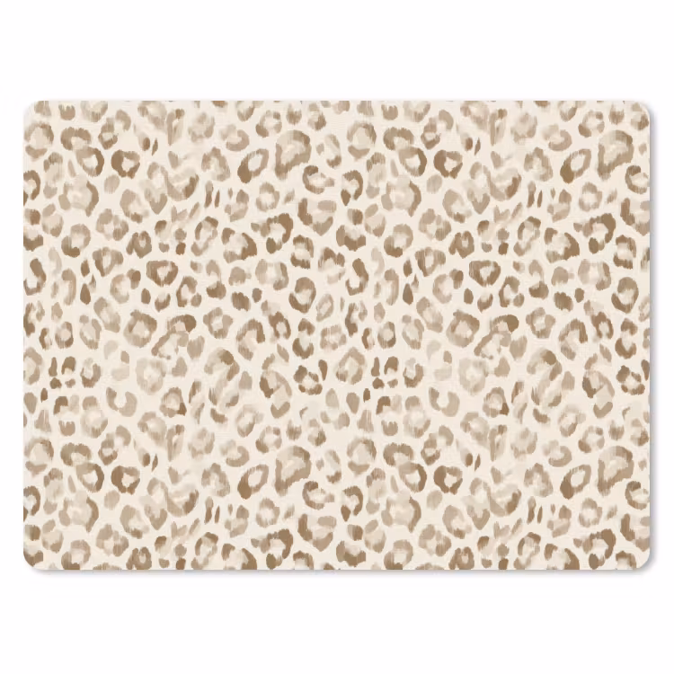 Luipaard - Klassiek - Beige muismat rubber klein 262 -3d