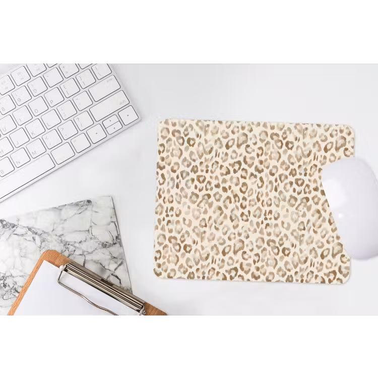 Luipaard - Klassiek - Beige muismat rubber klein 262 -witbureau