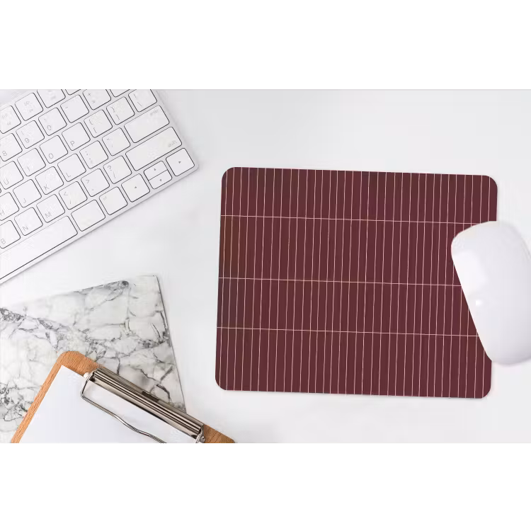 Lijnen - Patroon - Bordeaux muismat rubber klein 262 -witbureau