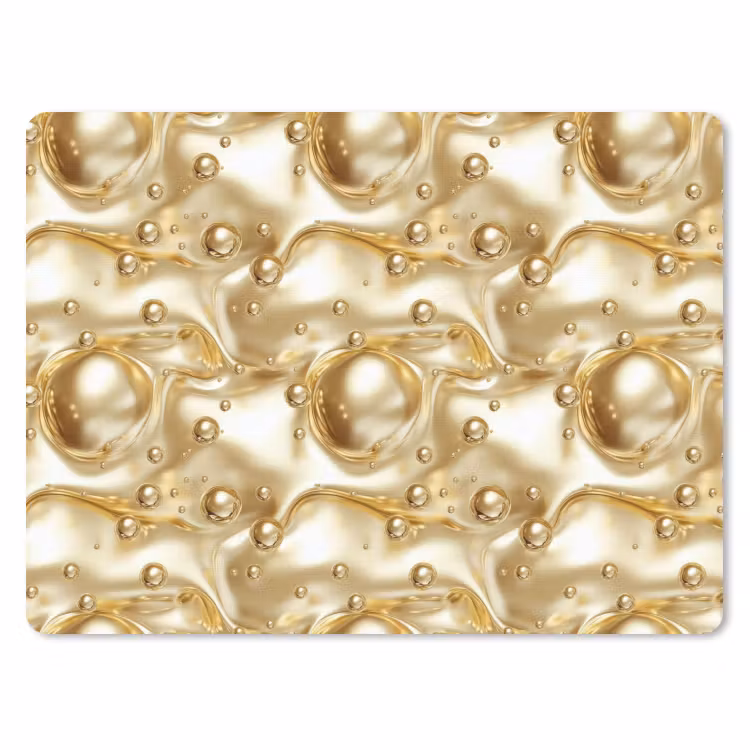 Vloeibaar - Druppels - Goud muismat rubber klein 262 -3d