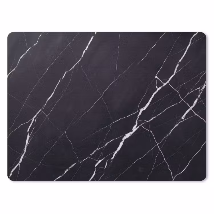 Marmer - Patroon - Abstract - Modern - Zwart muismat rubber klein -3d