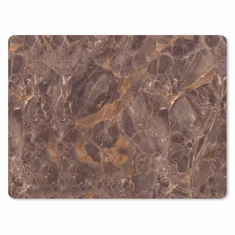 Marmer - Patroon - Natuur - Bruin - Goud muismat rubber klein -3d