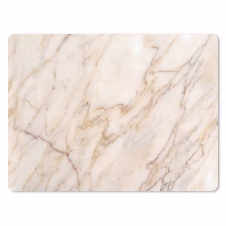 Marmer - Ader - Abstract - Wit - Goud muismat rubber klein -3d