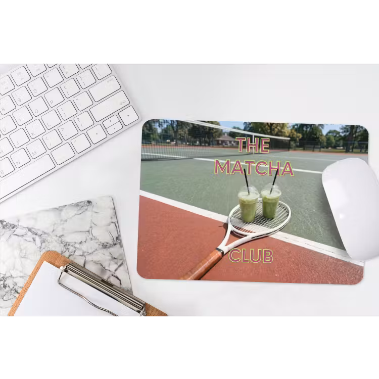 Matcha Club - Tennis - Matcha muismat rubber klein -witbureau