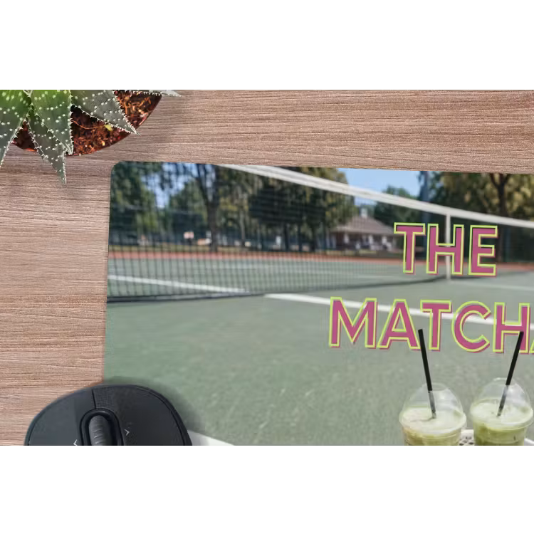 Matcha Club - Tennis - Matcha muismat rubber klein -closeup