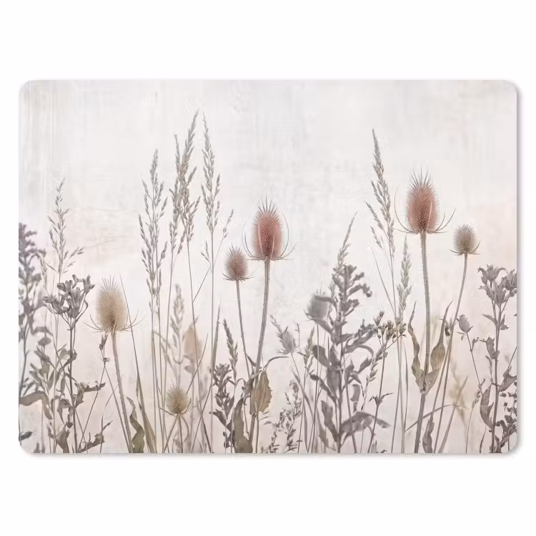 Weidebloemen - Design - Sepia muismat rubber klein -3d