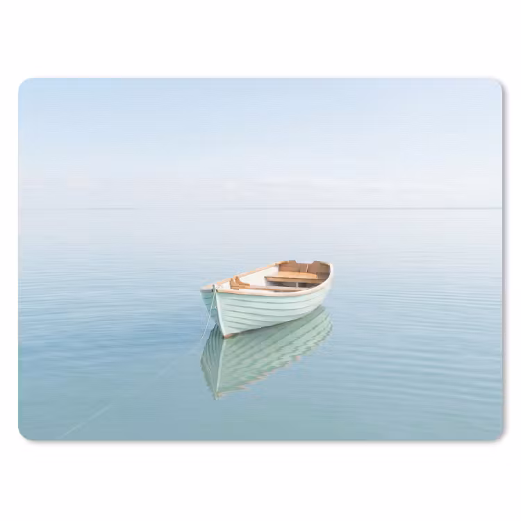 Minimalistisch - Boot - Zee muismat rubber klein -3d